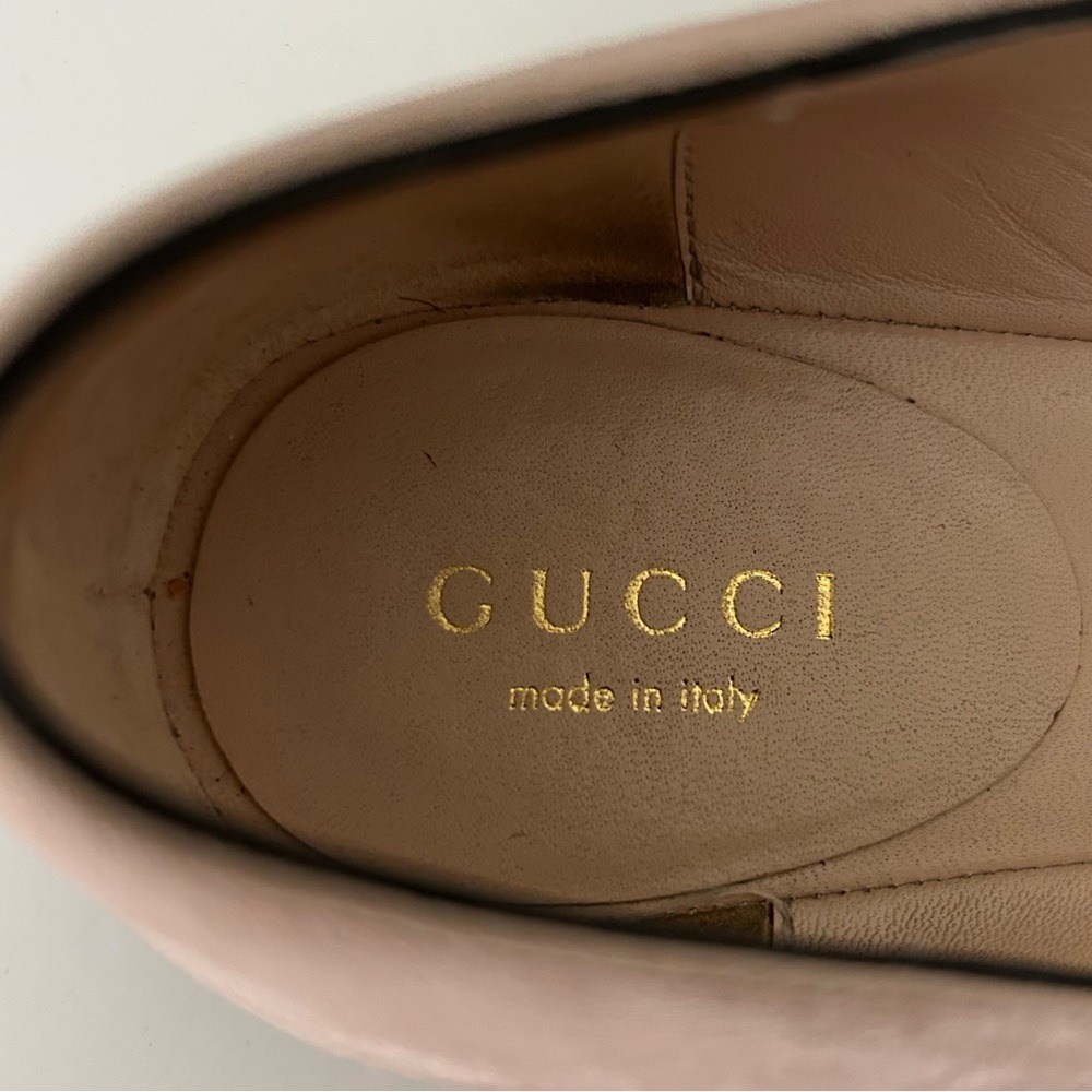 Gucci Kid Scamosciato Leather Suede GG Marmont Fringe Ballet Flats Loafers 36.5 - Picture 10 of 14